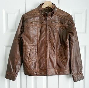 BKE Faux Leather Moto Style Jacket · Coat